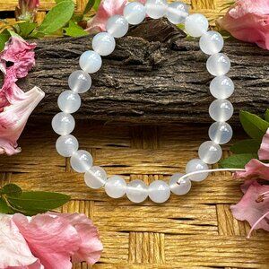 Chalcedony 8 mm Bracelet Unisex